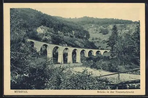 AK Murgtal, Brücke in der Tennetschlucht