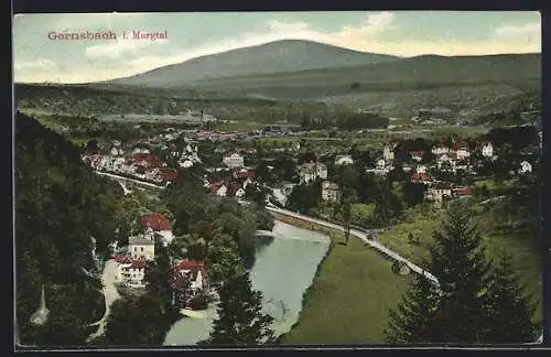 AK Gernsbach i. Murgtal, Flusspartie am Stadtrand