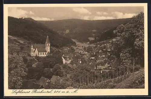 AK Reichental, Teilansicht mit Kirche