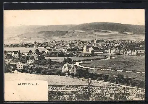 AK Alfeld a. L., Teilansicht mit Kirche