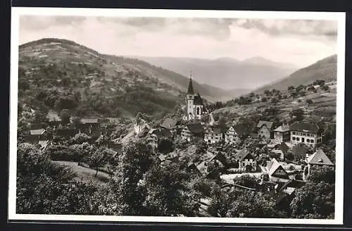 AK Reichental, Prtspanorama mit Kirche