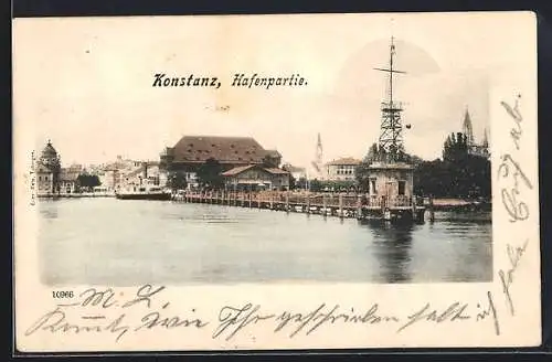 AK Konstanz, Blick auf Hafen