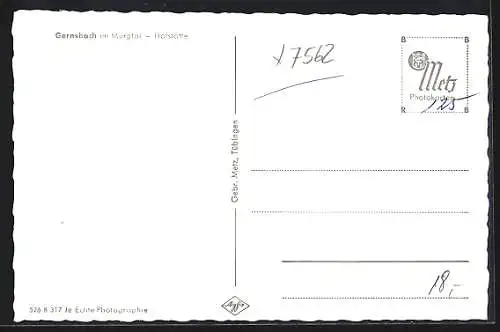 AK Gernsbach im Murgtal, Hofstätte mit Gasthaus zur Traube