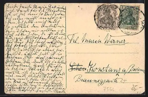 Künstler-AK Gernsbach i. Murgtal, Am Finsterklingel