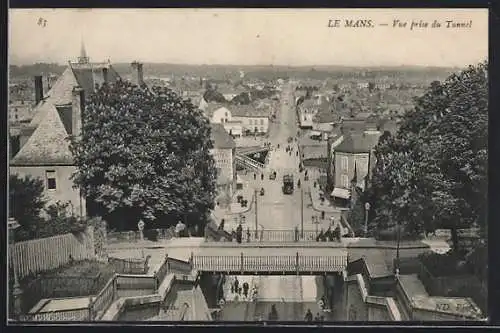 AK Le Mans, Vue prise du Tunnel, Strassenbahn