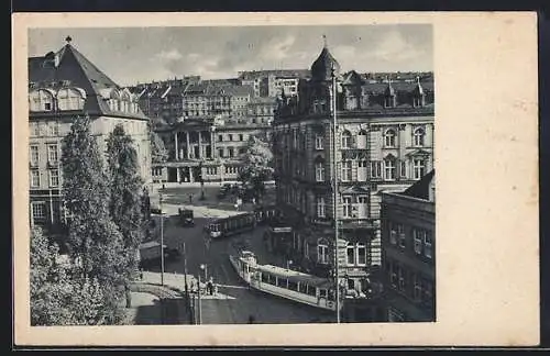 AK Wuppertal-Elberfeld, Döppersberg mit Strassenbahn