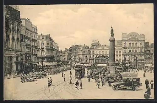 AK Lille, Wachtparade am Hauptplatz