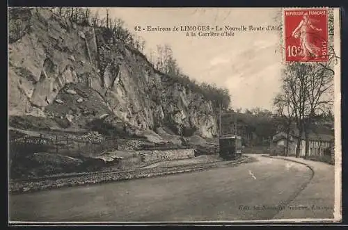 AK Limoges, La Nouvelle Route d`Aixe à la Carrière d`Isle, Le Tramway, Strassenbahn