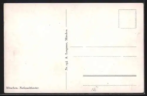 AK München, Nationaltheater mit Strassenbahn
