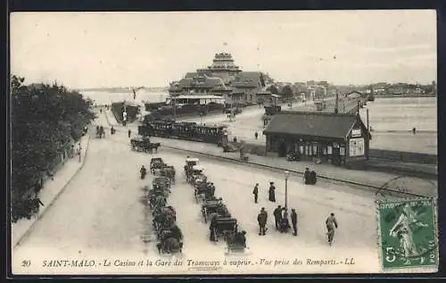 AK Saint-Malo, Le Casino et la Gare des Tramways