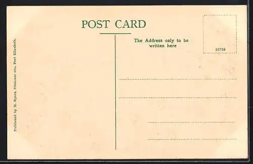 AK Port Elizabeth, North, Showing Queen Street, Strassenbahn