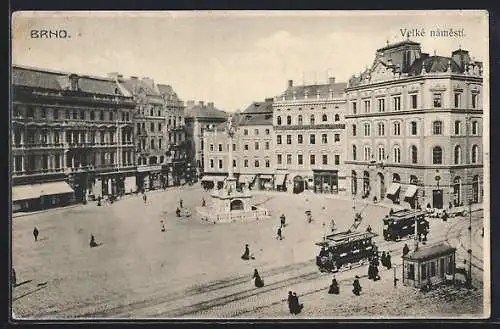 AK Brno, Velke namesti, Strassenbahn