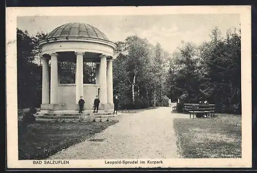 AK Bad Salzuflen, Leopold-Sprudel im Kurpark