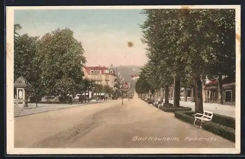 AK Bad Nauheim, Parkstrasse mit Promenadenallee