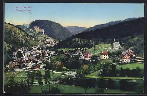 AK Berneck /Fichtelgebirge, Totalansicht aus der Vogelschau