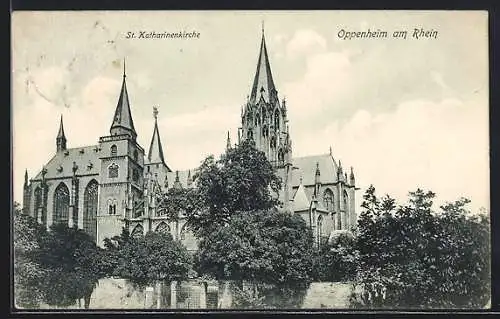 AK Oppenheim /Rh., St. Katharinenkirche, Panorama