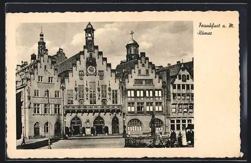 AK Alt-Frankfurt, Römer mit Brunnen