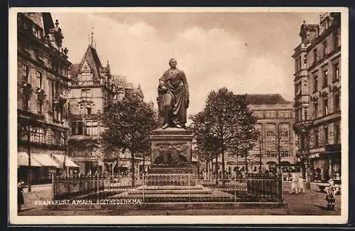 AK Frankfurt a. Main, Goethedenkmal