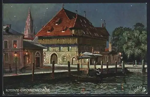 Künstler-AK Konstanz, das Conziliumsgebäude