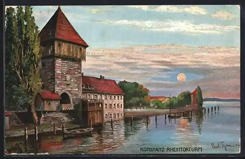 Künstler-AK Raphael Tuck & Sons Nr. 685 B: Konstanz a.B., Partie am Rheintorturm