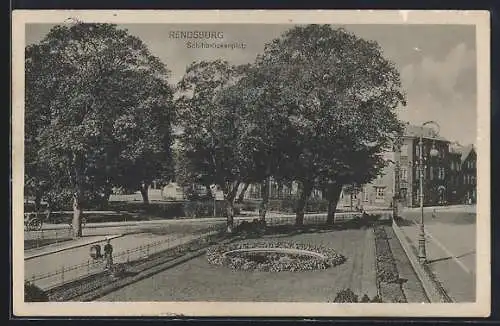 AK Rendsburg, Partie am Schiffbrückenplatz