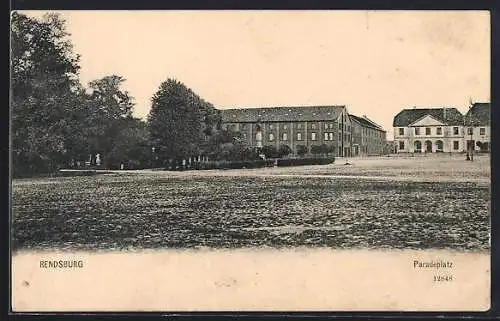 AK Rendsburg, Blick über den Paradeplatz