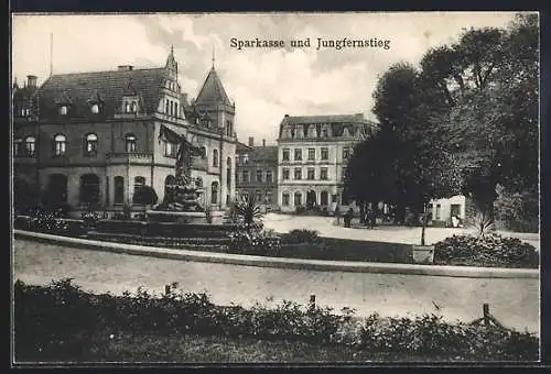 AK Rendsburg, Sparkasse und Jungfernstieg