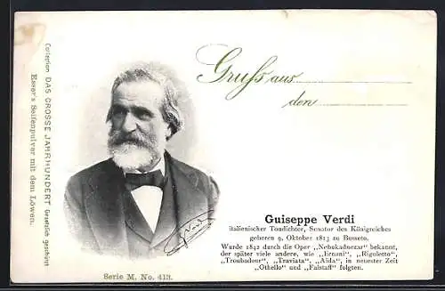 AK Porträt von Guiseppe Verdi