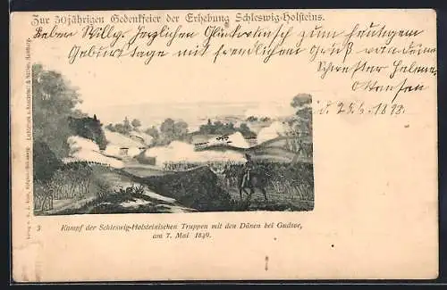 AK Gudsoe, Kampf der Schleswig-Holsteinischen Truppen mit den Dänen 1849, Reichseinigungskriege