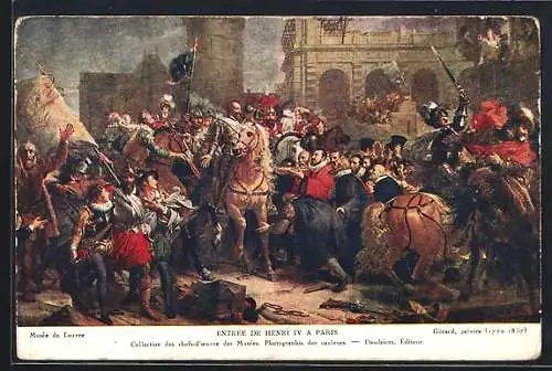 AK Entrée de Henri IV a Paris