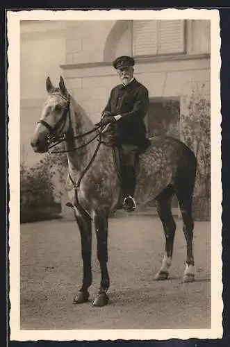 AK Präsident Masaryk (TGM) auf einem Pferd