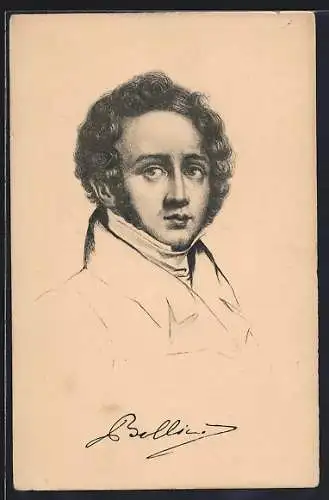 AK Vincenzo Bellini, Opernkomponist, 1801-1835