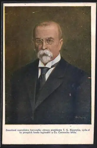 AK Portrait von Präsident Masaryk (TGM)