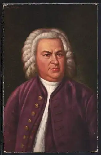 AK Portrait von Johann Sebastian Bach, 1685-1750