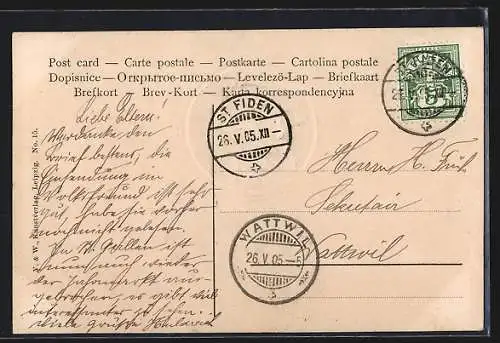 AK 100.Todestag von Schriftsteller Friedrich Schiller, 9.5.1905, Szenen aus Maria Stuart