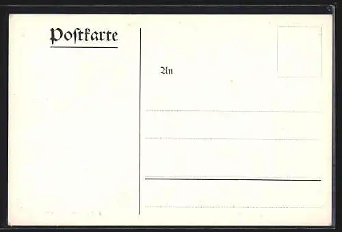 Künstler-AK Karlsruhe, Kunsthalle, Dante mit Frauen