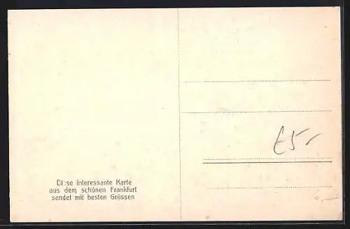 AK Frankfurt a. Main, Totalansicht, Teilansicht mit Kirche, Friedrich Stoltze