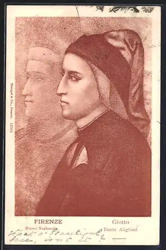 Künstler-AK Frienze, Museo Nazionale, Dante Alighieri