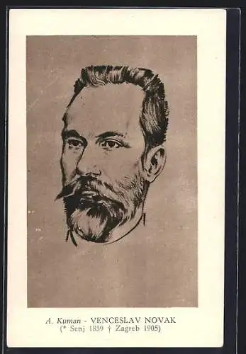 AK Portrait von Venceslav Novak, 1859-1905