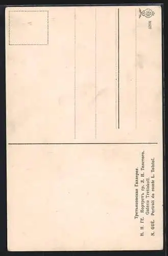 AK Graf Leo Tolstoi an seinem Schreibtisch