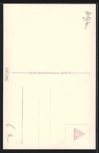 AK Untersuchung eines eroberten Forts in Belgien