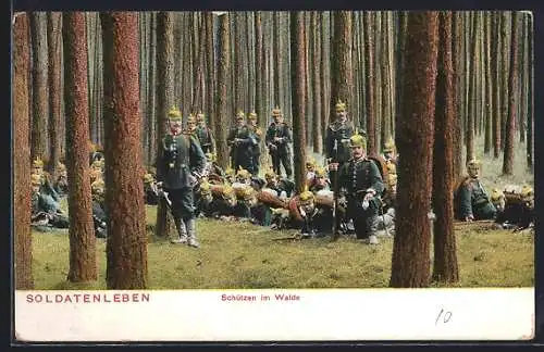 AK Deutsche Schützen im Walde