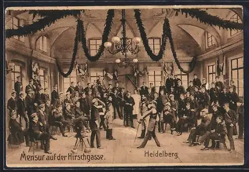 AK Heidelberg, Mensur auf der Hirschgasse