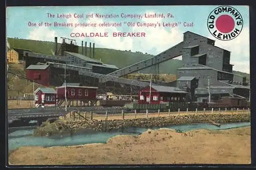 AK Lansford, PA, The Lehigh Coal and Navigation Company, Coaldale Breaker