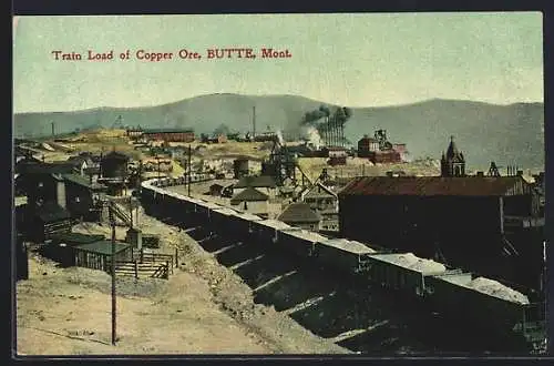 AK Butte, MT, Train Load of Copper Ore