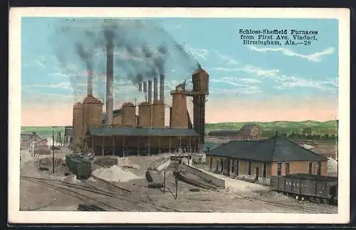 AK Birmingham, AL, Schloss-Sheffield Furnaces from Frist Ave. Viaduct