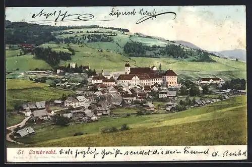 AK St. Lambrecht, Panorama und Umgebung