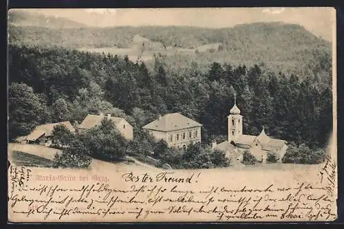 AK Graz, Kirche Maria-Grün, Ortsansicht