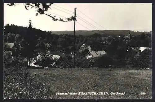 AK Ehrenschachen /Ost-Stmk., Ortsansicht von einen Berg aus