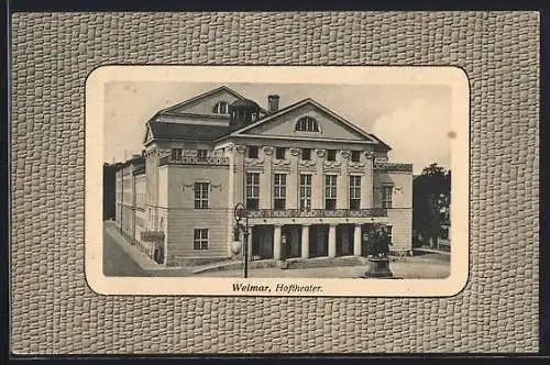 AK Weimar / Thüringen, Das Hoftheater, im Rahmen